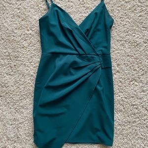 Boutique dress. Small. Hunter green/ teal.